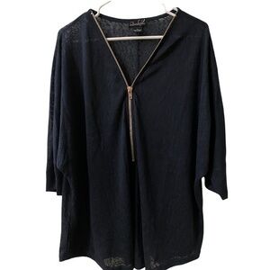 Questions Burn Out Top/Blouse Women Size 3X NWOT